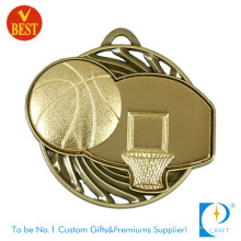 Preço de fábrica China Personalizado Design Criativo Medalha de Basquete 3D com Oco para fora